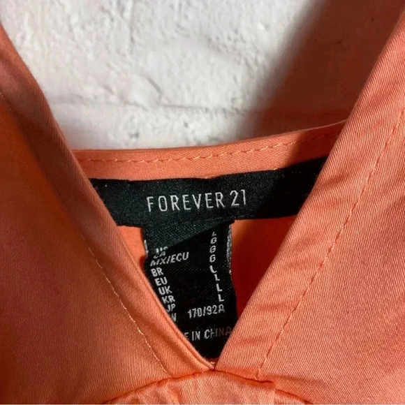 Maxi Dress Size Large Salmon-ish Color Long Summer Spaghetti Strap Empire Waist - Picture 5 of 8